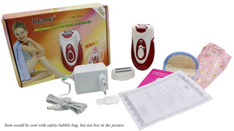 Kemei 2 in 1 Electric Rechargeable Woman Epilator Beard Shaver For Face Body3