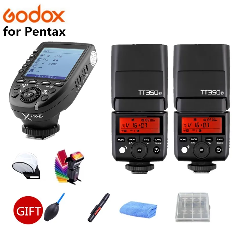 2 шт. GODOX Mini TT350P TTL HSS 4G Беспроводная вспышка Speedlite + XPro-P триггер для Pentax 645Z K-3II K-1 KP K-50