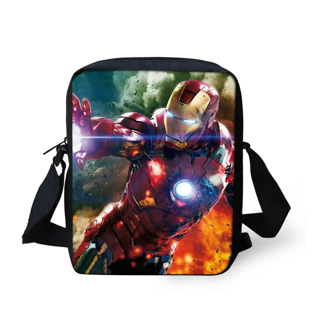 

2019 The Avengers Iron Man Hulk War Messenger School Interior Slot Pocket Kids Case Camping Crossbody Bag Carrying Comfort Box
