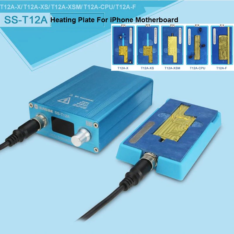 SS-T12A iPhone материнская плата сепаратор нагревательная станция для iPhone X/XS MAX Процессор IC чипы ремонт разборка клей для удаления