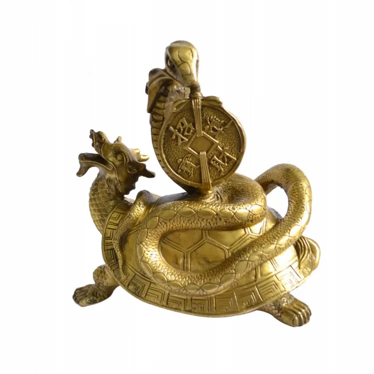 

Basaltic Brass Copper statue Snake turtle animal ornament crafts ornaments Lucky Feng Shui ornaments