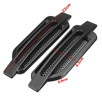 

Air flow Car vent sticker Duct Decoration Grilles Replacement Accessory Admission Hole Black 22*6.5cm For hood