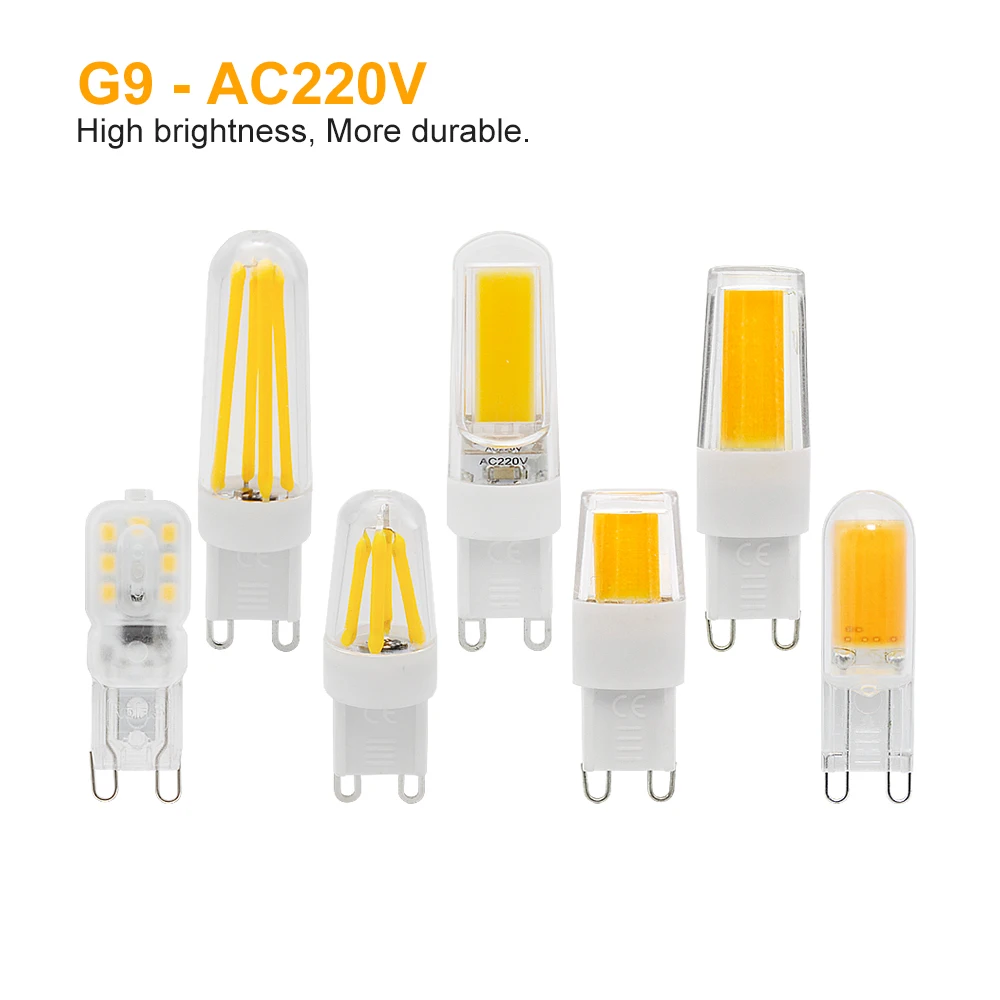 1 шт. керамическая светодиодная мини лампа G9 230 В переменного тока 3 Вт 4 5 6 Вт|led