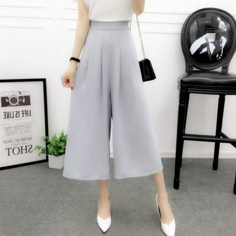 Casual Women Korean Fashion Clothes Slim Cotton Linen Chiffon High ...