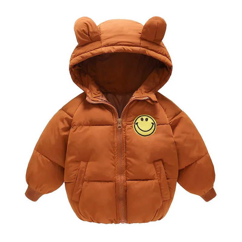 CROAL CHERIE Cute Smile Kids Winter Jacket For Girls Boys Cotton Baby Clothing Snowsuit Winter Parkas Children Coat 80-130cm (6)