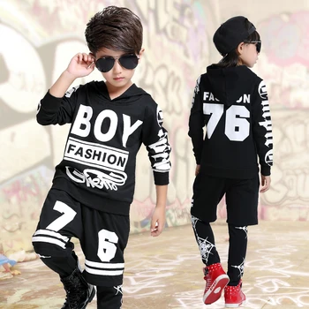 

Long Sleeve Dance Suit Boy Hip-hop Dance Costume Street Performance Clothing Show Clothing jazz dance costume