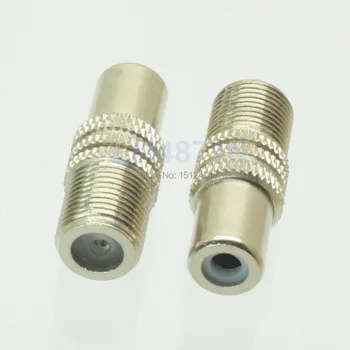 

10pcs Adapter converter F TV female jack to RCA female jack pin COAXIAL