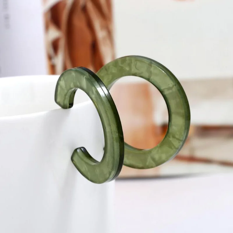 SMJEL корейские акриловые Коричневые круглые серьги для женщин Brincos уксусная