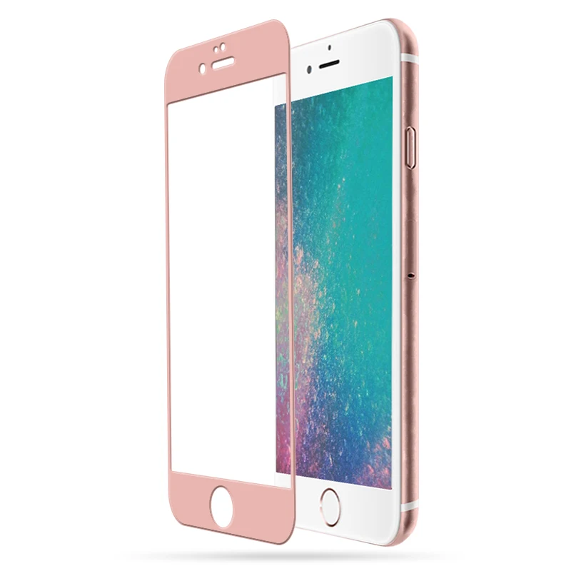 Pink/Rose Gold Screen Protector For iPhone 7 plus Full