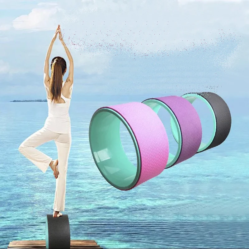 

TPE Yoga Circles Pilates Professional Waist Shape Bodybuilding Gym Workout Yoga Wheel Back Training Tool For Fitness