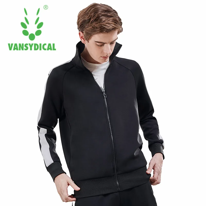 Vansydical спортивные куртки для бега мужская спортивная одежда на молнии с