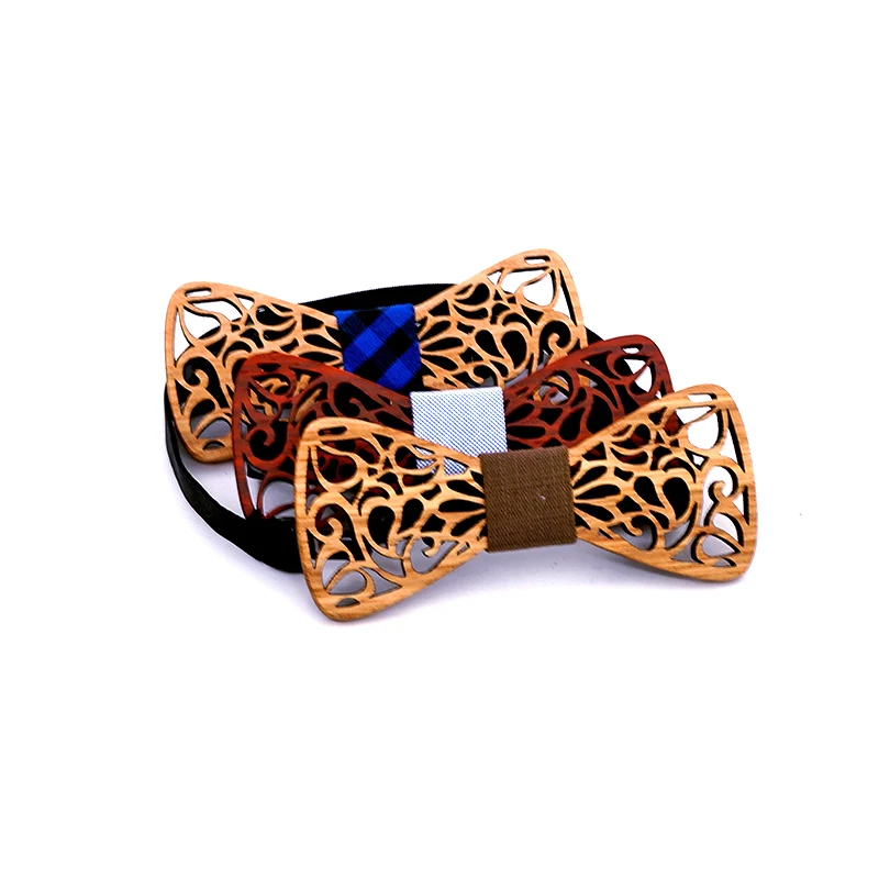 Fashion Apparel Accessories Boys Wooden Bow ties Kids Children Bowties Butterfly Cravat Wood tie bow tie