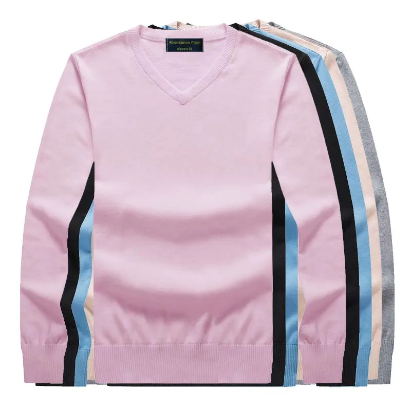 2019 new Spring mens sweater pullovers Simple style cotton knitted V neck sweater jumpers Thin male knitwear Blue Red Black