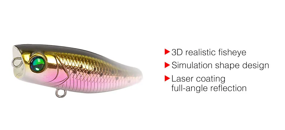 TSURINOYA для рыбалки приманки DW55 40 мм, 3g, с функцией мини Поппер твердая наживка Топ воды искусственные приманки 14 цветов 3D глаза воблер