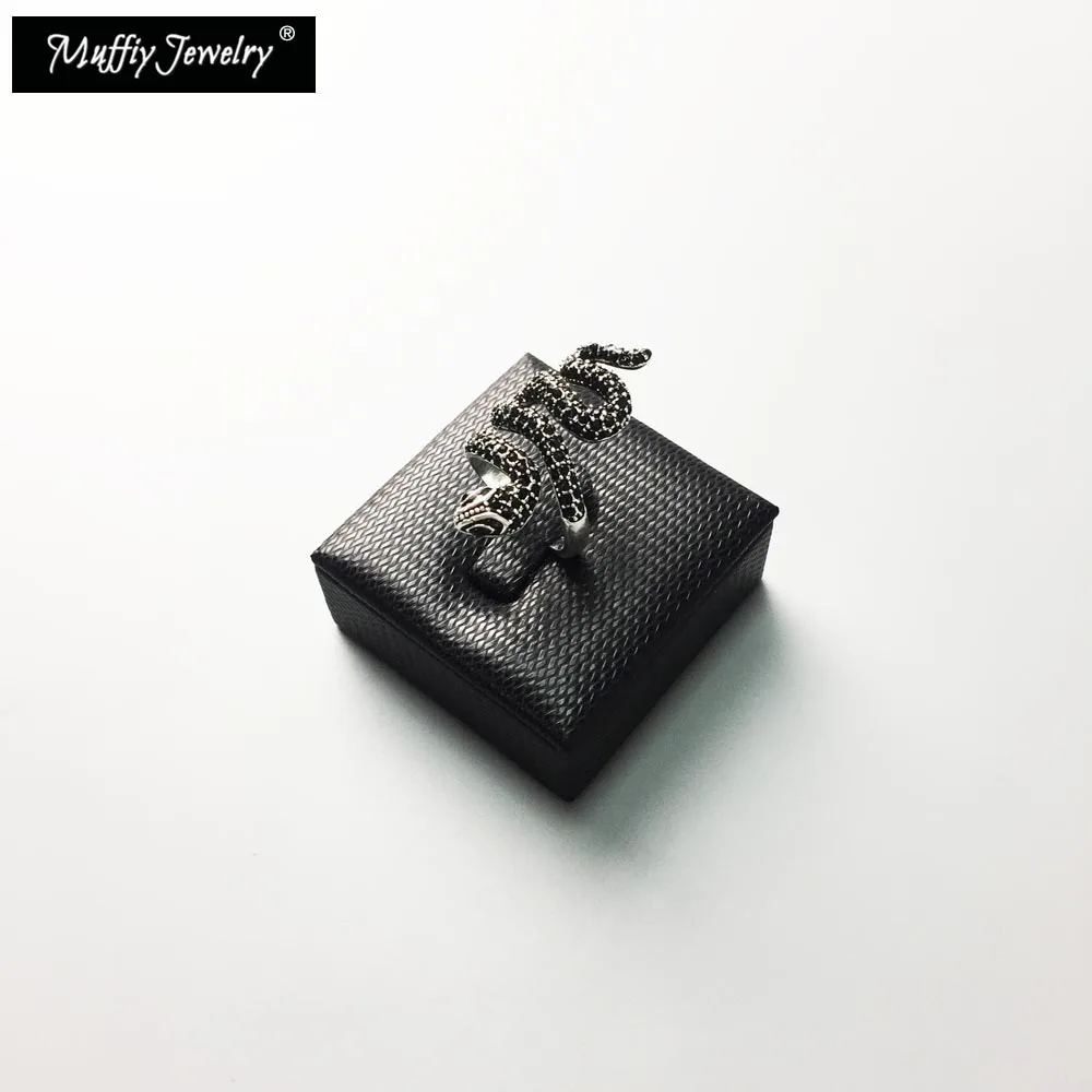 Кольцо с черной змеей Томас Сабор стиль панк Новая мода хорошее ювелирное изделие для мужчин женщин подарок 925 пробы серебро черный Cz цирконий