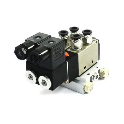 

4V210-08 DC12V 2 Positions 5Port Solenoid Valve Base Quick Fittings Mufflers Set