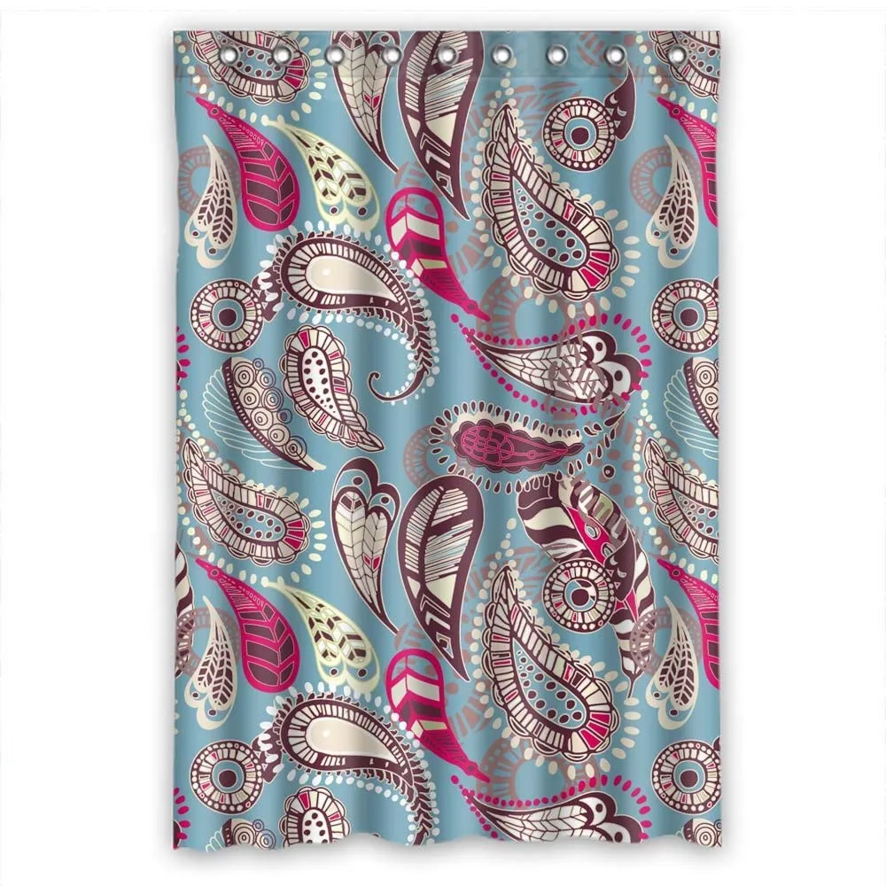 

Design Anti-bacterial Paisley Shower Curtain Polyester Best For Relatives