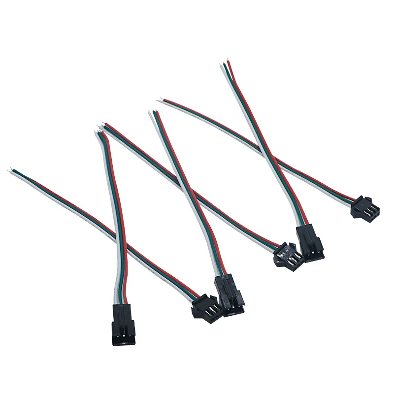 SZYOUMY 100 пар 2pin/3pin/4pin/5pin SM JST разъем мужской и женский для 5050/3528 WS2812B/WS2811, Светодиодные ленты