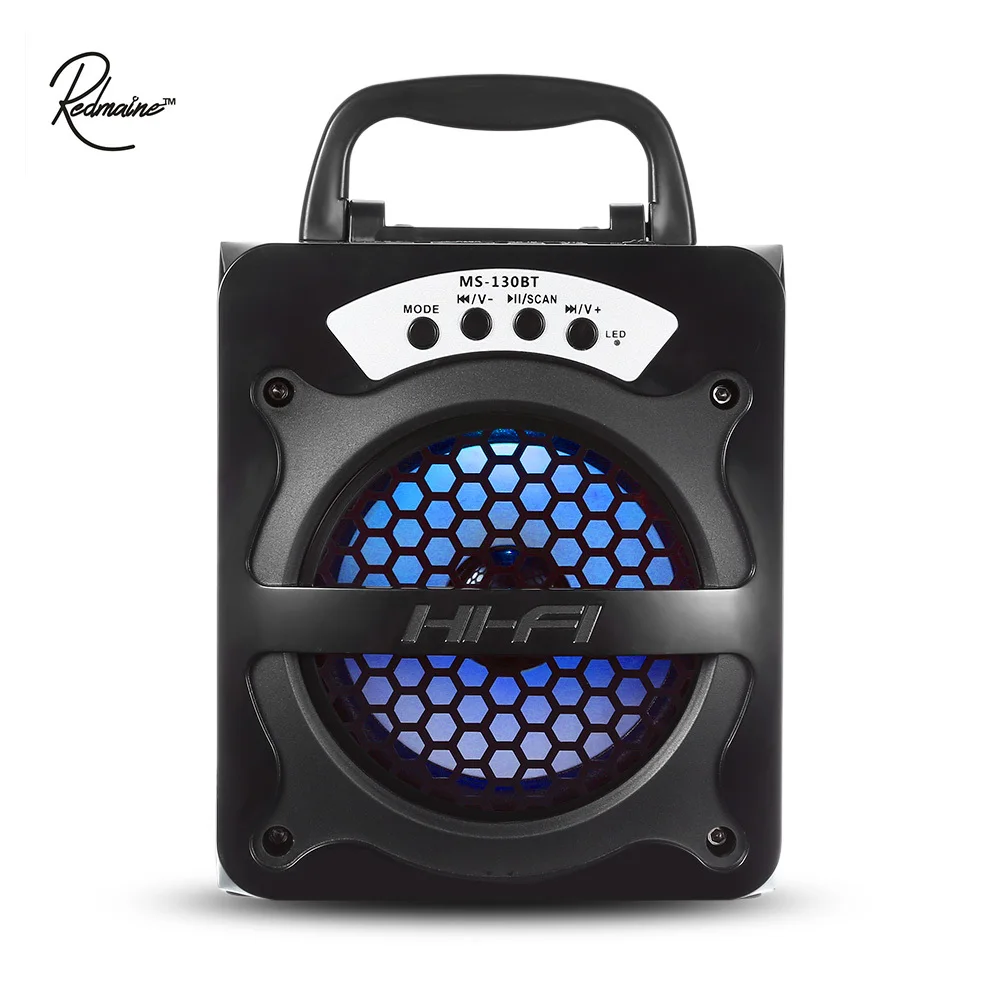 Redmaine MS - 130BT New Version 8W Bluetooth Speaker Portable Wireless Outdoor Music Player Support MP3 TF Card AUX USB FM bluetooth-music-player : image Redmaine MS - 130BT New Version 8W Bluetooth Speaker Portable Wireless Outdoor Music Player Support MP3 TF Card AUX USB FM bluetooth-music-player