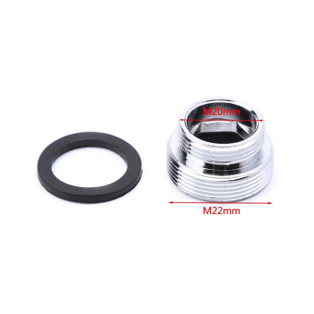 New High quality Solid Metal Adaptor Outside Thread Water Saving Kitchen Faucet Tap Aerator Connector - Color: 20mm to 22mm