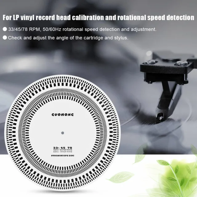 Profesional LP Vinyl Record Turntables Phono Tachometer Calibration Stroboscope Disc For Phonograph Gramophone