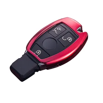 

Car Accessories for Mercedes-Benz C-class C200 Alloy Car Key Case Cover Key Shell Storage Bag Protector Wallet Wrap