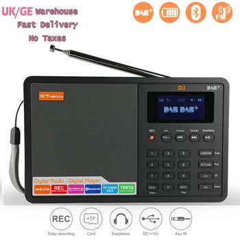 

GTMEDIA D1 Portable Digital Radio FM stereo/ RDS Multi Band Radio Speaker with LCD Display Alarm Clock From UK Germany Itlay