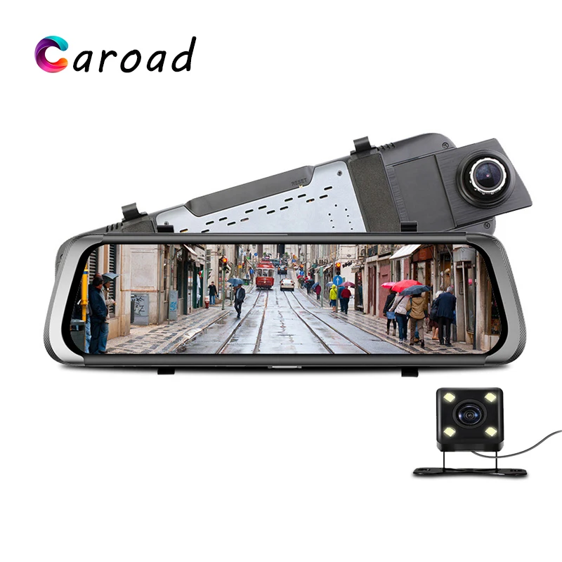 Fansel FHD 1080P 9,35 Дюймов Автомобильный dvr Dash Cam Автомобильное зеркало заднего вида Dash камера двойной объектив автомобиля камера петля запись
