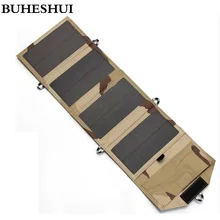BUHESHUI 8W Portable Solar Charger for Mobile Phone iPhone Solar Panel Charger Foldable Solar USB Battery Charger High Quality