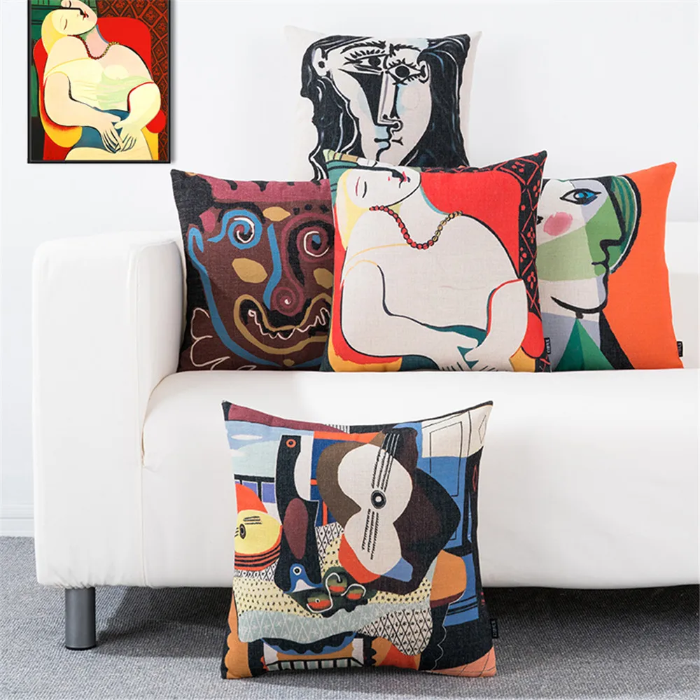 Персональный скандинавском стиле знаменитый Пикассо картина подушка чехол для подушки наволочка вытянутая наволочка для дивана офисного стула Cojines