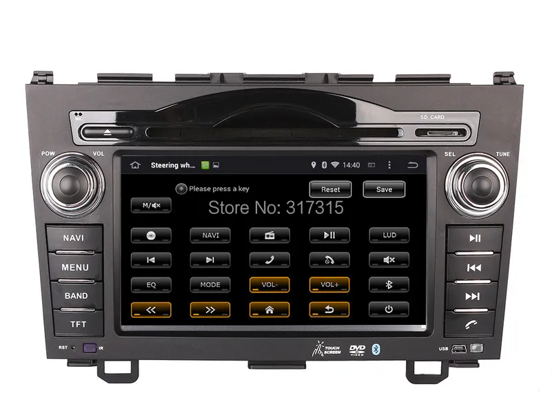 Excellent Android 5.1 Car DVD Player for Honda CRV CR-V 2006-2011 with GPS Navigation Radio TV BT USB SD AUX DVR 3G WIFI Auto Video Stereo 2