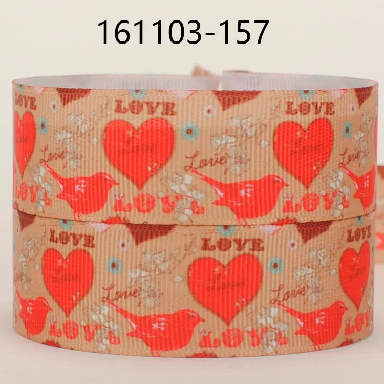 

Новинка 50 ярдов красное сердце любовь птица печатная корсажная лента День Святого Валентина Бесплатная доставка