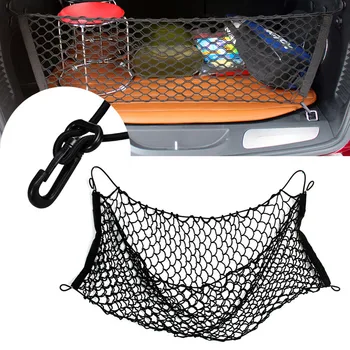 

Trunk Car Rear Cargo Organizer Storage Elastic Carrier Mesh Net Nylon 90x40cm Car Interior Storage Bags Stowing Tidying