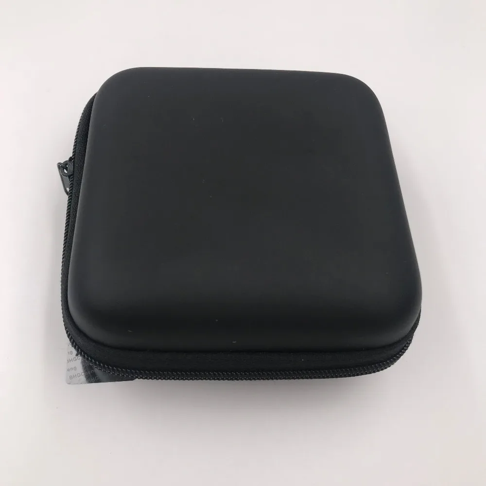 

Classical 10cm Case Bag Box for Bluetooth Ear phone bag Zipper Belt Hard Square Bag For earphone 1 Pcs