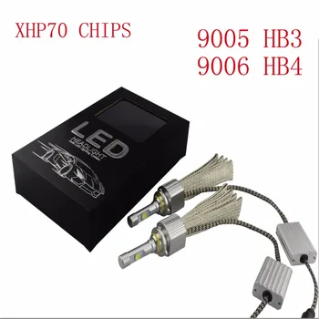 

TOYIKIE 1set 9005 HB3 9006 HB4 110W 13200Lm XHP-70 CHIPS LED Headlight H4 H8/H9/H11 9012 Car LED Headlight Fog Lamp kit