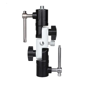

Adjustbale 3-section U-Type Stand Holder for Flash Shoe Swivel Umbrella Holder Light Stand 1/4"-3/8" Adapter