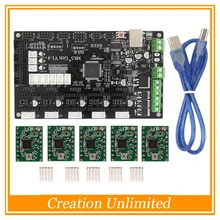 3D Printer Parts Latest MKS Gen V1.4 control board Mega 2560 R3 motherboard RepRap Ramps1.4 compatible with USB and 5PCS A4988