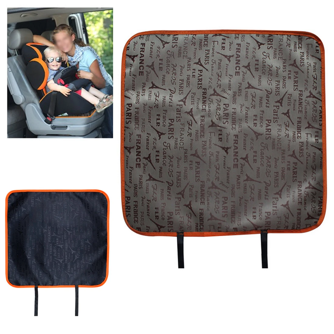 

Dewtreetali Universal Child Safety Seat Mat Pad Car Seat Protector Anti-Dirty Anti-abrasion Durable Seat Cover Black for VW OPEL