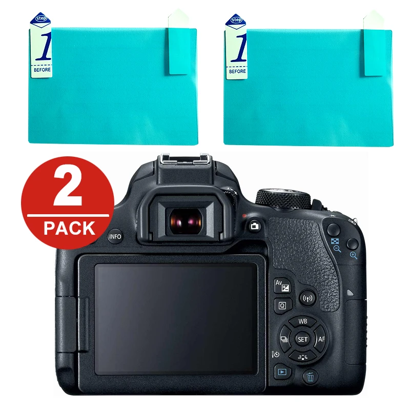 

2x LCD Screen Protector Protection for Canon Rebel T3i T4i T5i T6i T6s T7i T5 T6 T7 SL1 SL2 EOS Kiss X7i X8i X9i X9 X70 X80 X90
