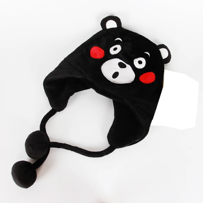 Дизайнерская плюшевая зимняя теплая Милая шапка Kumamon с медведем для мужчин и