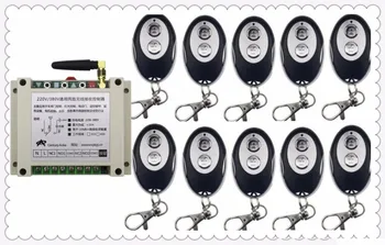 

2017 latest AC220V 250V 380V 30A 2CH RF Wireless Remote Control Switch System 1*Receiver+10*ellipse shape Transmitters Learning