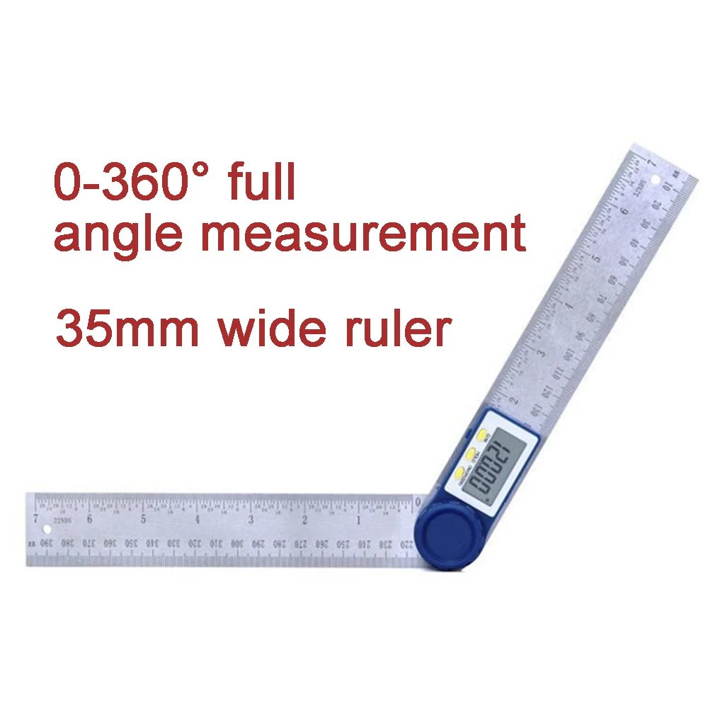 2в1 360 градусов Цифровой угломер линейка цифровая линейка транспортир из нержавеющей стали измерительный инструмент измерительный угол и длина