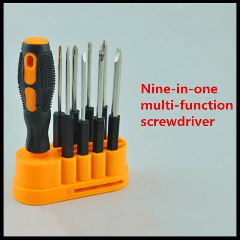 

10-in-one Hand Tool Set General Household Repair Hand Tool Kit with Plastic Toolbox Storage Case Socket Wrench Screwdriver Knife