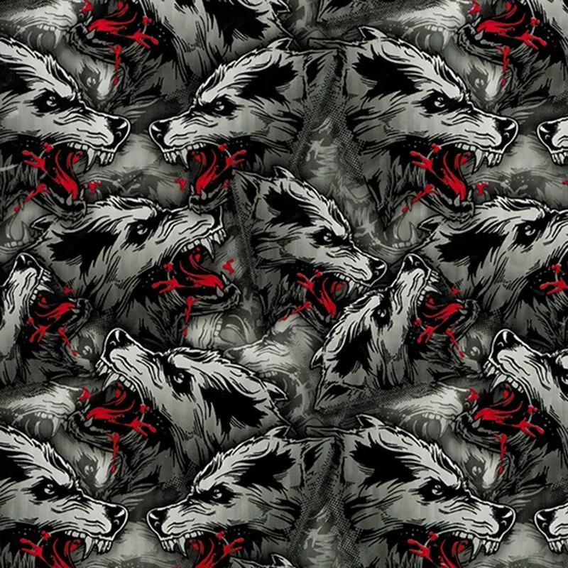 Killer wolf hydrographic film hydro dipped 50cm width various sizes Folded 