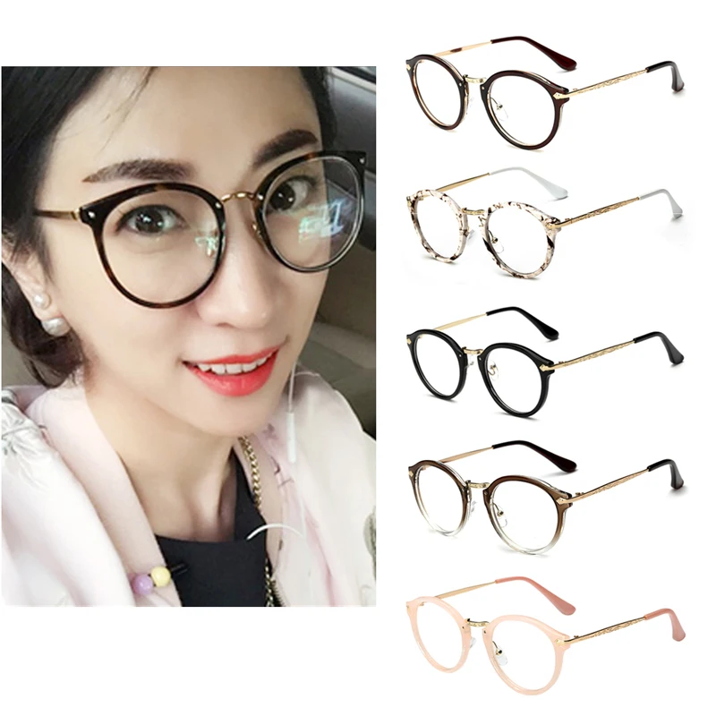 

Men Women Vintage Eyeglass Round Frame Clear Full Rim Spectacles Eyewear Optical