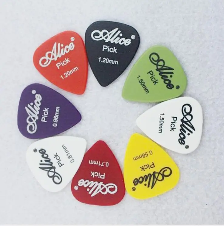 

12 pieces Alice Guitar Pick Non-slip Black White Nylon Mediator for Acoustic Electric Guitarra Ukulele Accessories Random Color