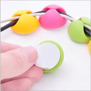 

Desk Wire Organizer USB Charger Cord Holder Earphone Cable Winder Pen Holder Clip 1000pcs/lot