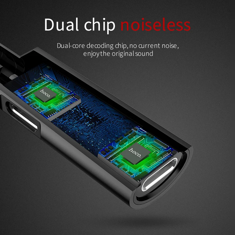 Аудиокабель HOCO для Apple plug 2 в 1 адаптер быстрой зарядки 3 5 мм наушников iPhone X 7 8 Plus с