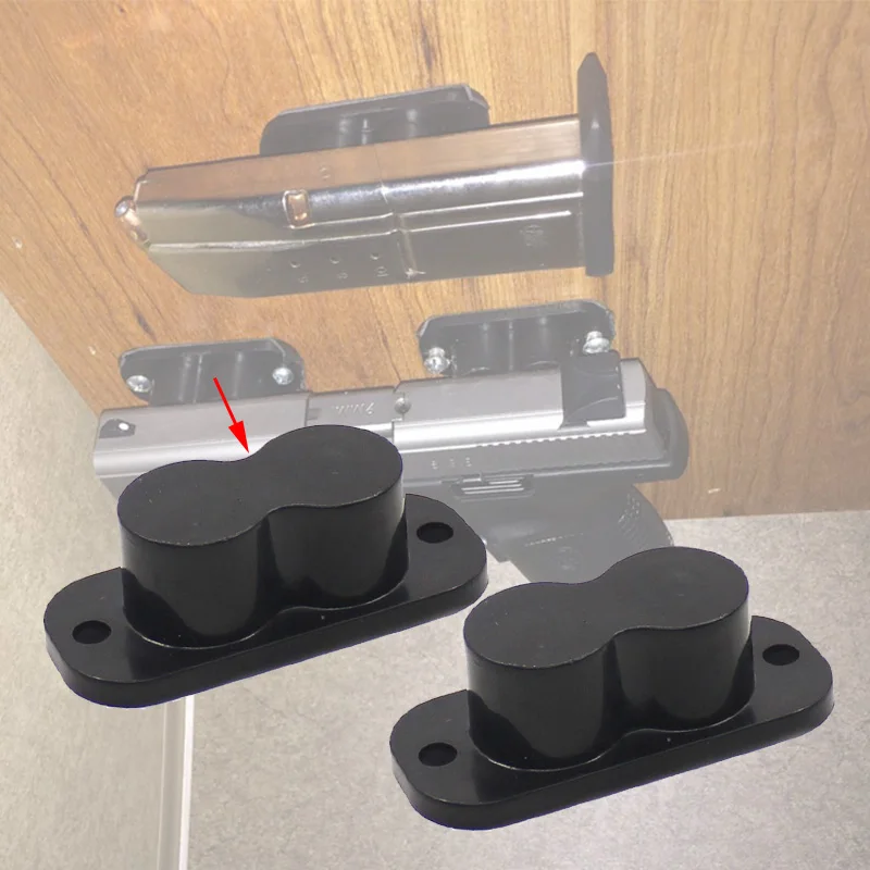 

2X Magnet Concealed Gun Pistol Holder Mount for Desk Bed Under Table 25lb Rating