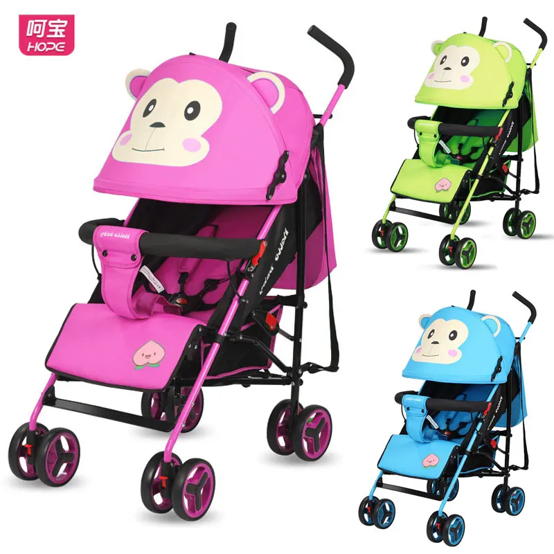 

HOPE Baby Buggy Light Folding Baby Four Wheels Stroller Newborn Baby Carriage Can Lie Shock Absorber Travel Baby Trolley Pram